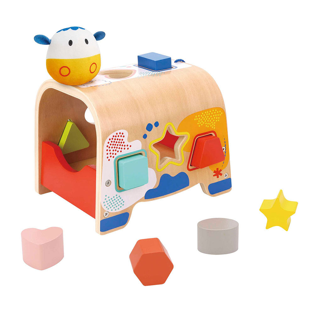 TookyToy - Wooden Shape Sorter with Blocks - Motherhood