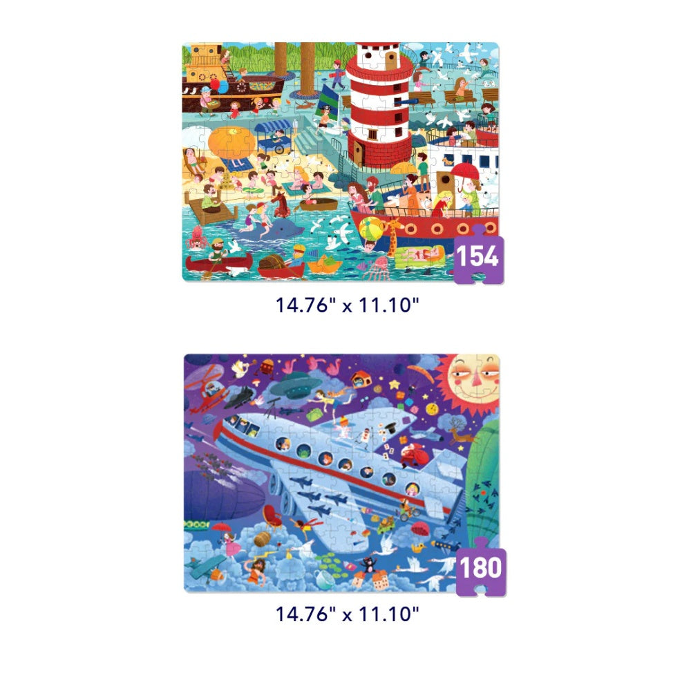 Mideer - Level Up Jigsaw Puzzle for Kids - 2-in-1 - Level 6 Relaxing Holiday