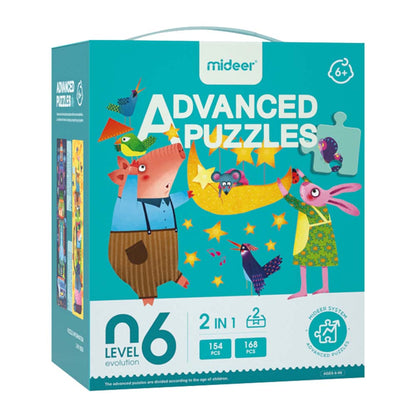 Mideer - Level Up Jigsaw Puzzle for Kids - 2-in-1 - Level 6 The World Imagination - Motherhood