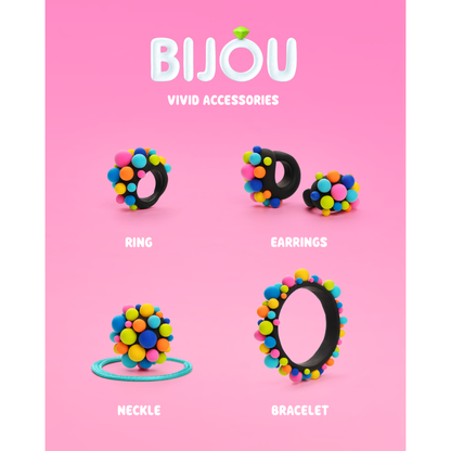 Hey Clay - Modelling Air-Dry Clay with Fun Interactive App - Vivid Accessories, series Bijou, 8 cans