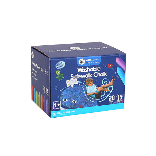 Jar Meló - Sidewalk Chalk - Washable & Non-Toxic - 15 Colours 20pcs - Motherhood