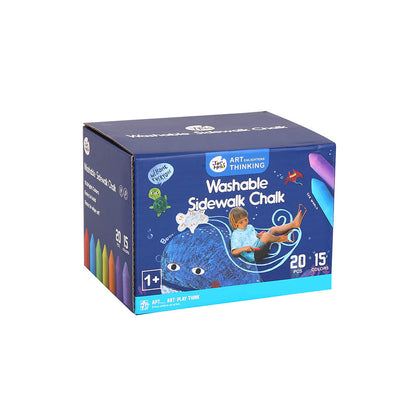 Jar Meló - Sidewalk Chalk - Washable & Non-Toxic - 15 Colours 20pcs