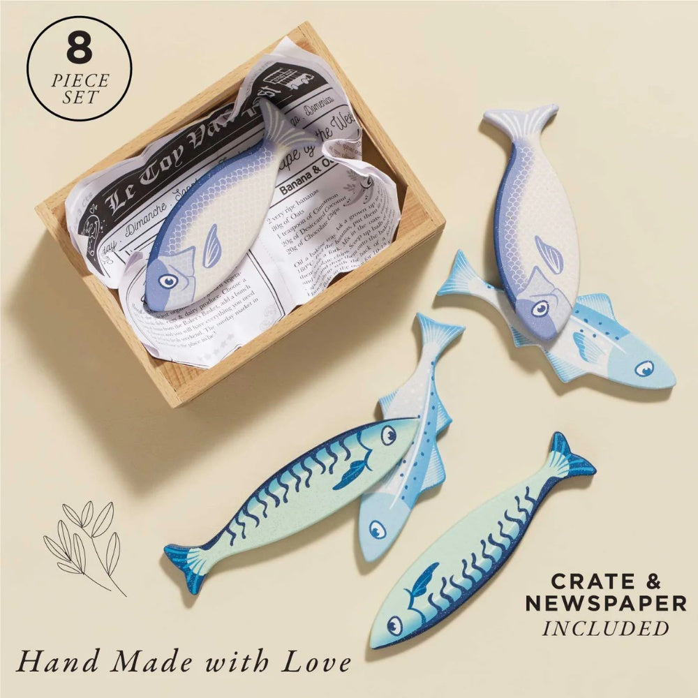 Le Toy Van - Wooden Fish Food Crate - 8pcs