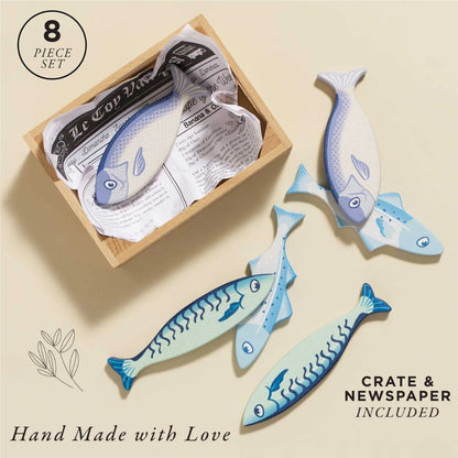 Le Toy Van - Wooden Fish Food Crate - 8pcs