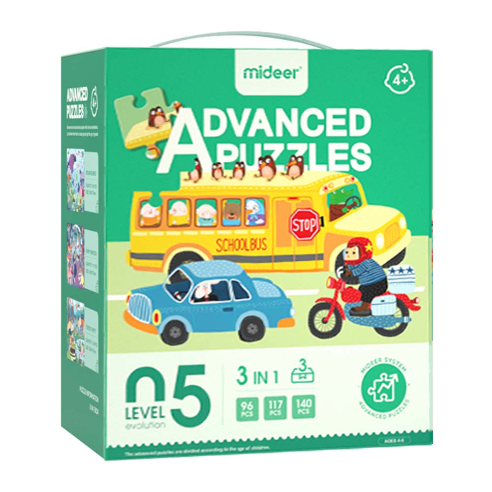 Mideer - Level Up Jigsaw Puzzle for Kids - 3-in-1 - Level 5 Adventure Trip