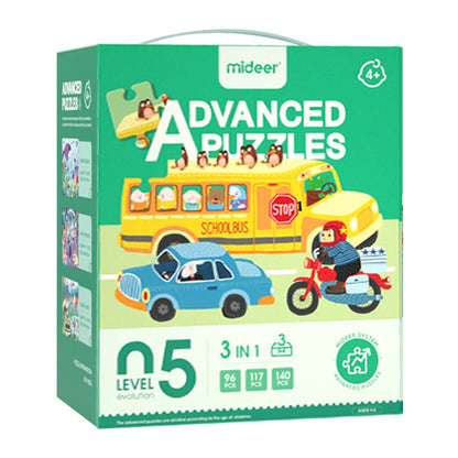 Mideer - Level Up Jigsaw Puzzle for Kids - 3-in-1 - Level 5 Adventure Trip - Motherhood