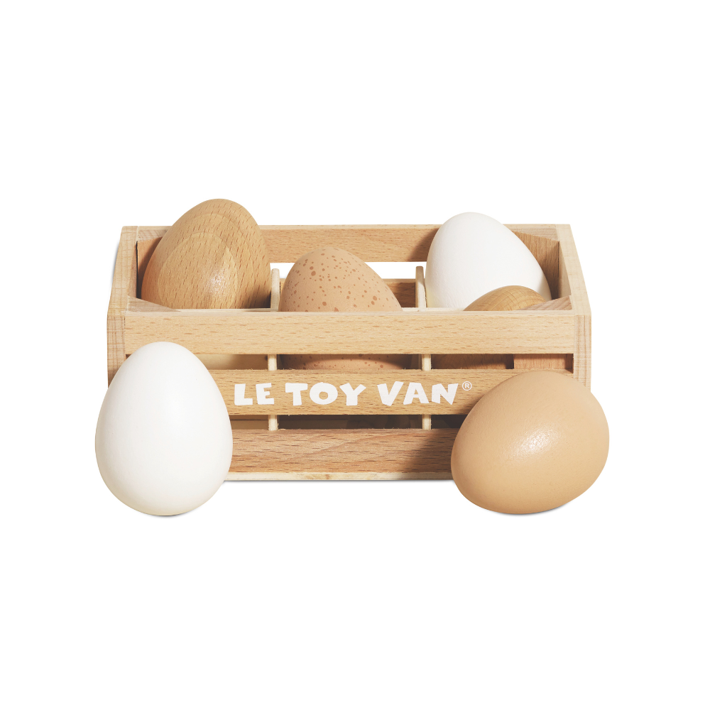 Le Toy Van - Wooden Farm Eggs Food Crate - 7pcs