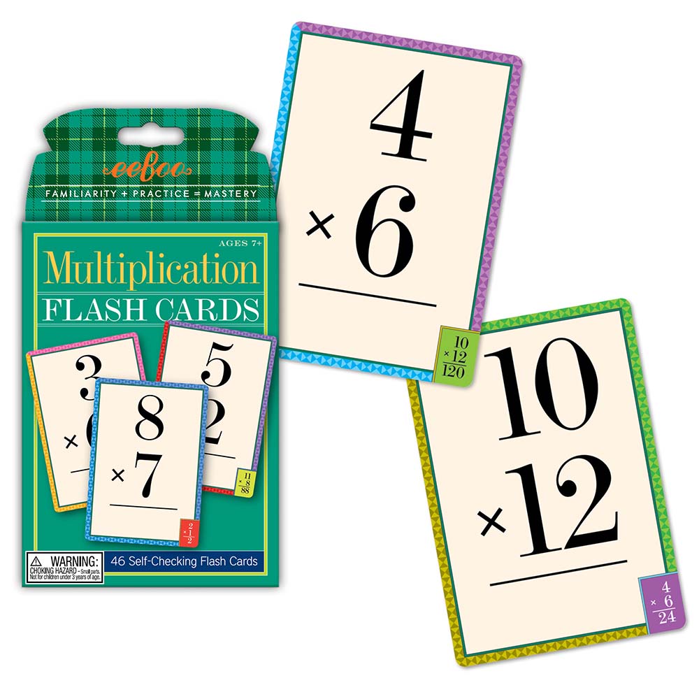 eeBoo - Multiplication Flash Cards - Educational Math Learning Cards
