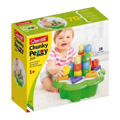 Quercetti - Chunky Peg Shape Sorter for Babies - Fine Motor Skills Toy