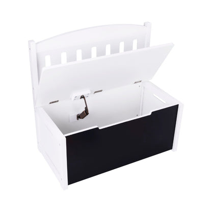 TookyToy - Wooden Toy Chest with Flip-Down Bench Seat