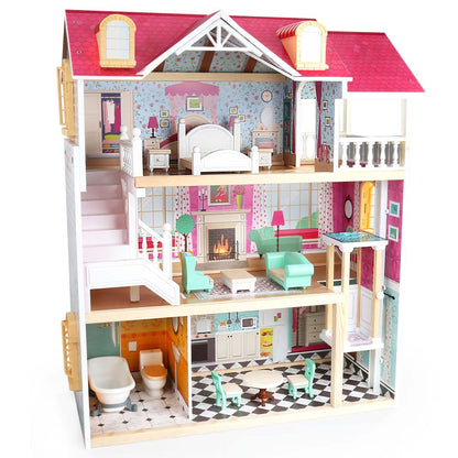 TopBright - Country Estate Doll House - Furnished with Elevator - 62 x 26 x 76 - 12pcs