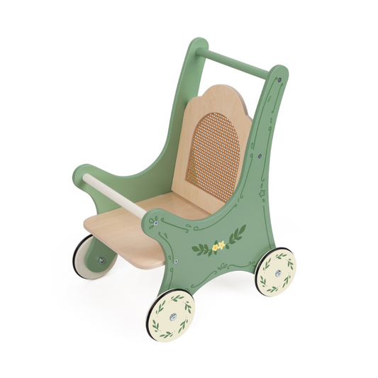 Classic World - Pretend & Play - Vintage Wooden Doll Stroller