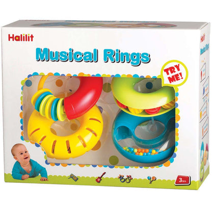 Halilit - Music Instrument for Babies & Toddlers - Musical Rings Gift Set of 4 -**