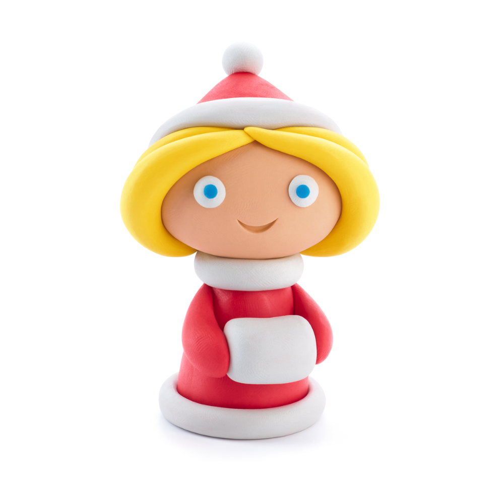 Hey Clay - Modelling Air-Dry Clay with Fun Interactive App - Mrs. Claus, Christmas Series, 5 cans