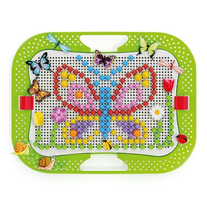 Quercetti - Fun Bugs & Pegs - Insect-Themed Peg Board Activity for Toddlers