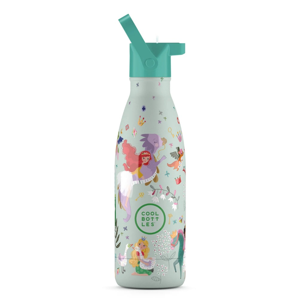 Cool Bottles - Kids Triple-Insulated Water Bottle - Princess Kingdom 350ml