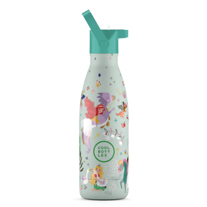 Cool Bottles - Kids Triple-Insulated Water Bottle - Princess Kingdom 350ml