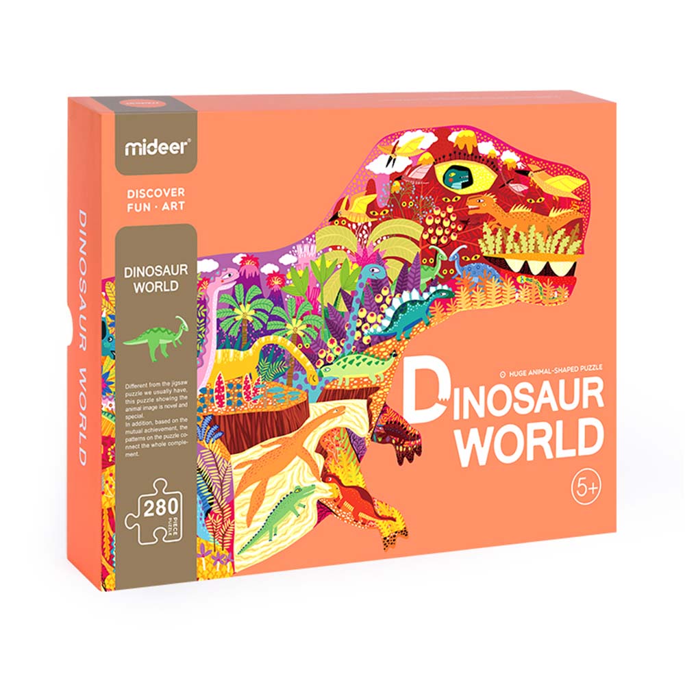 Mideer - Dinosaur Shaped Kids Jigsaw Puzzle - 280pcs