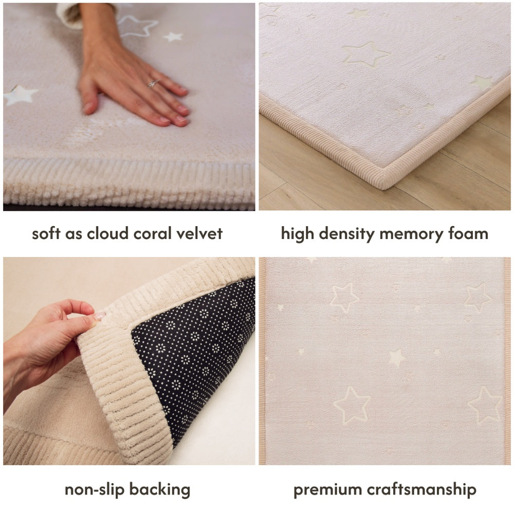 Hakuna Matte - GlowCloud Play Mat Carpet Glow in the Dark - Stars 170 x 120 x 2.5 cm