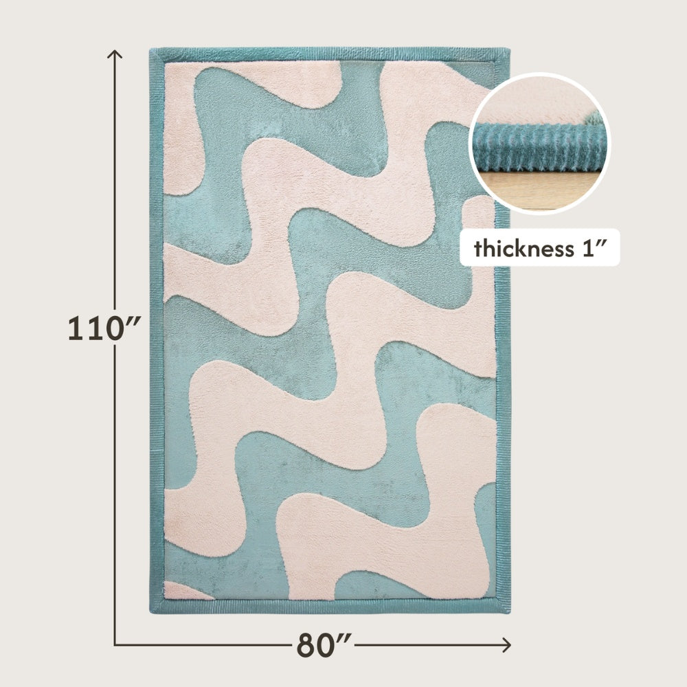 Hakuna Matte - CloudSoftRise Play Mat 3D Carpet - Waves 280 x 200 x 2.5 cm