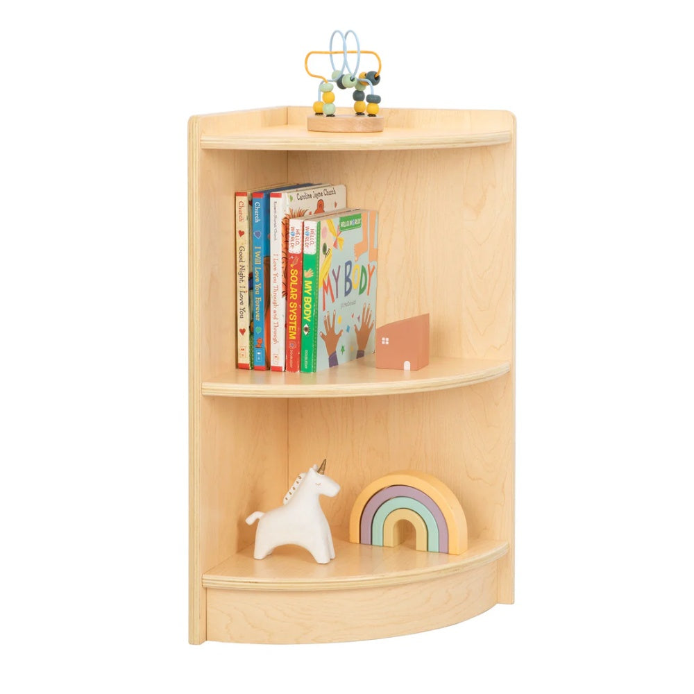 TookyToy - Wooden Corner Shelf and Toy Storage for Kids Room: Plywood 60x30cm