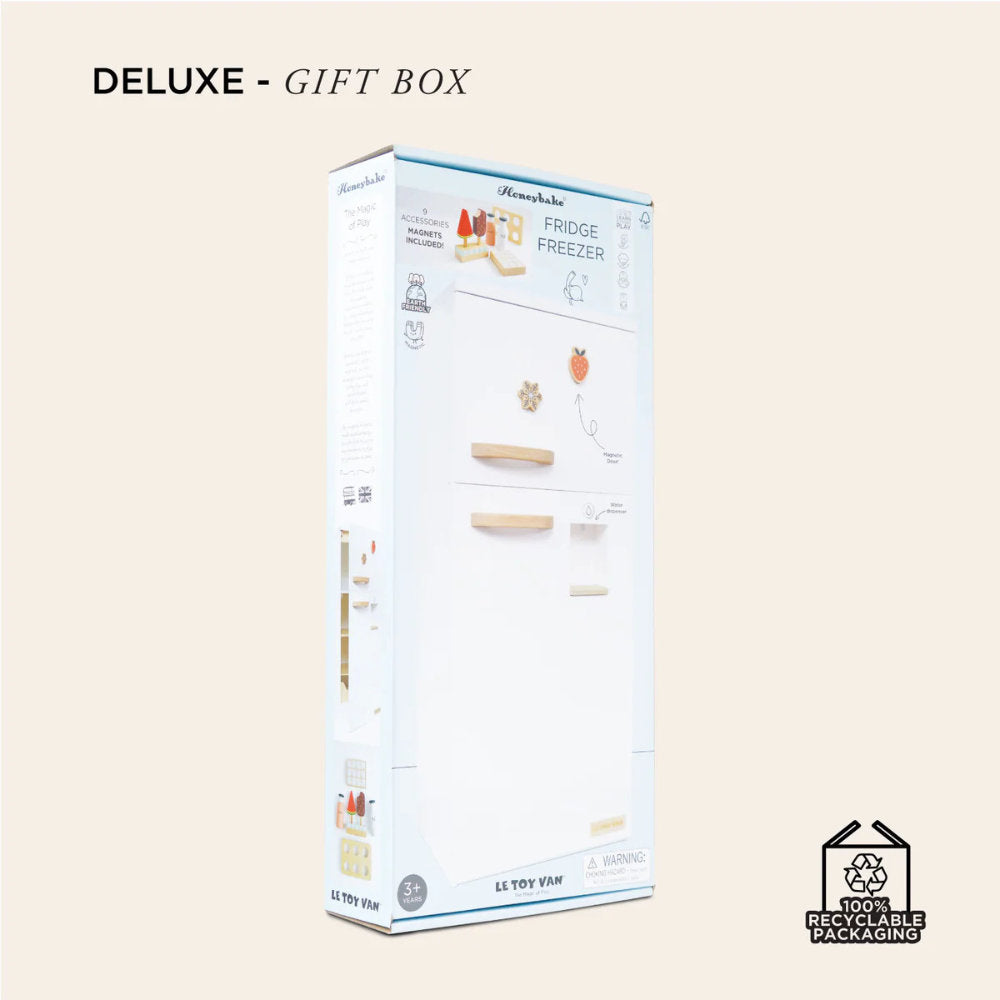 Le Toy Van - Wooden Freestanding Fridge Freezer - 10pcs