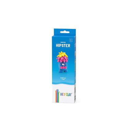 Hey Clay - Modelling Air-Dry Clay with Fun Interactive App - Hipster, series Monsters, 3 cans-**