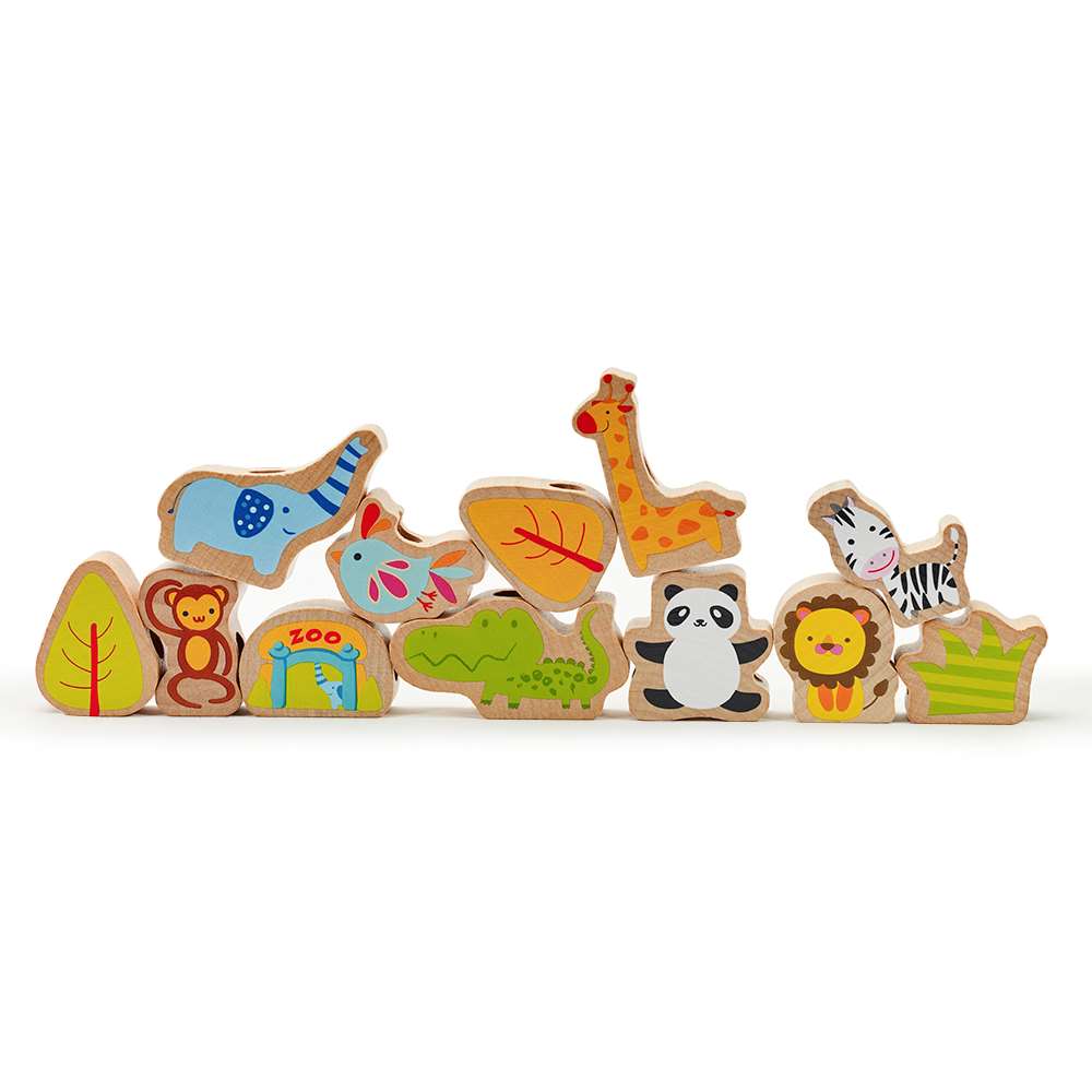 Classic World - Lacing Beads - Zoo - 13pcs