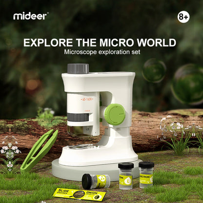 Mideer - Exploring With Microscope - Handheld and Standing Microscope for Kids