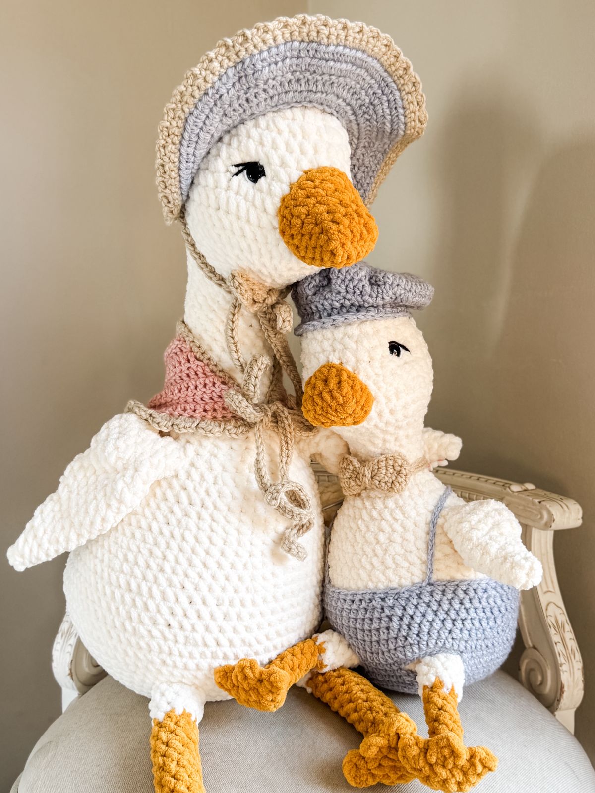 Goose Crochet Plushie Family