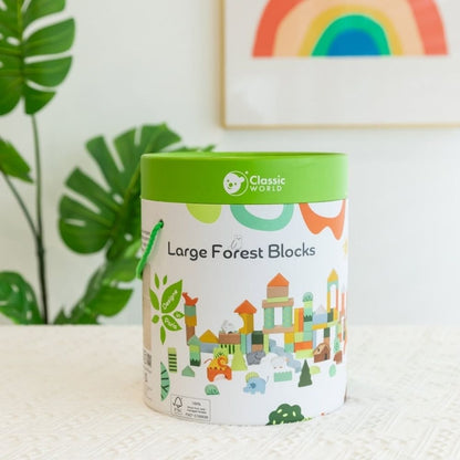 Classic World - Wooden Forest Building Blocks - 100pcs