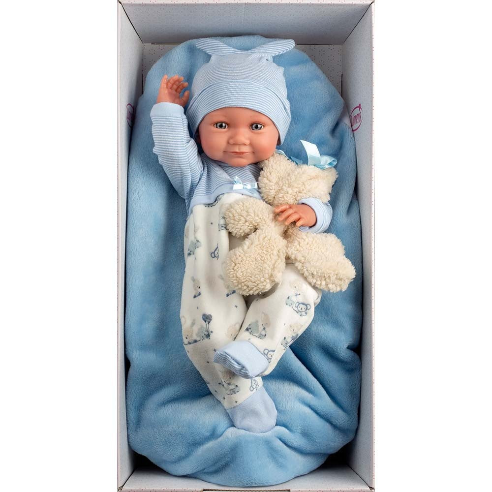 Llorens - Anatomically Correct Baby Boy Doll with Clothing & Cushion: Nico - 40cm