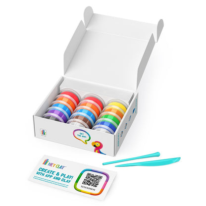 Hey Clay - Modelling Air-Dry Clay with Fun Interactive App - Birds, 15 cans