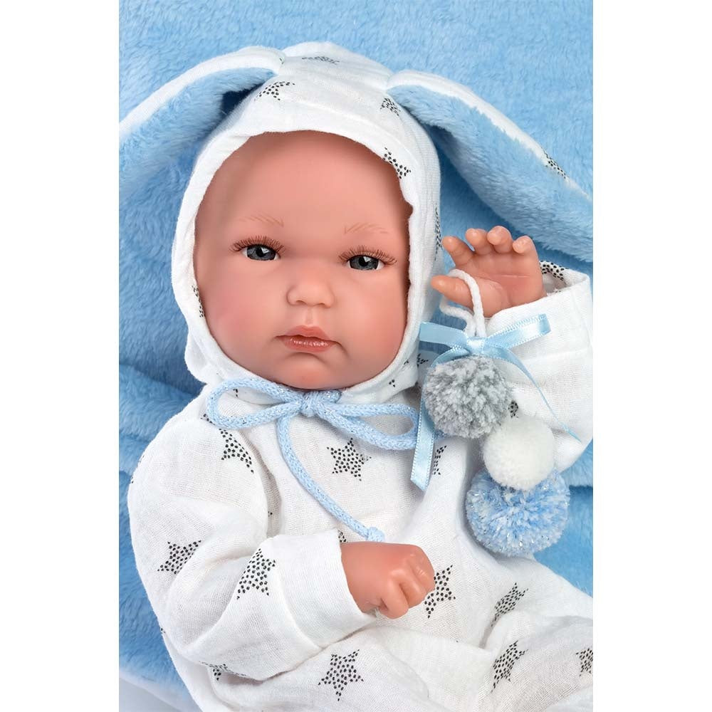 Llorens - Anatomically Correct Baby Boy Doll with Clothing & Carrier Seat: Bimbo - 35cm