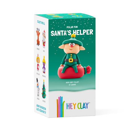 Hey Clay - Modelling Air-Dry Clay with Fun Interactive App - Santa's Helper, Christmas Series, 5 cans