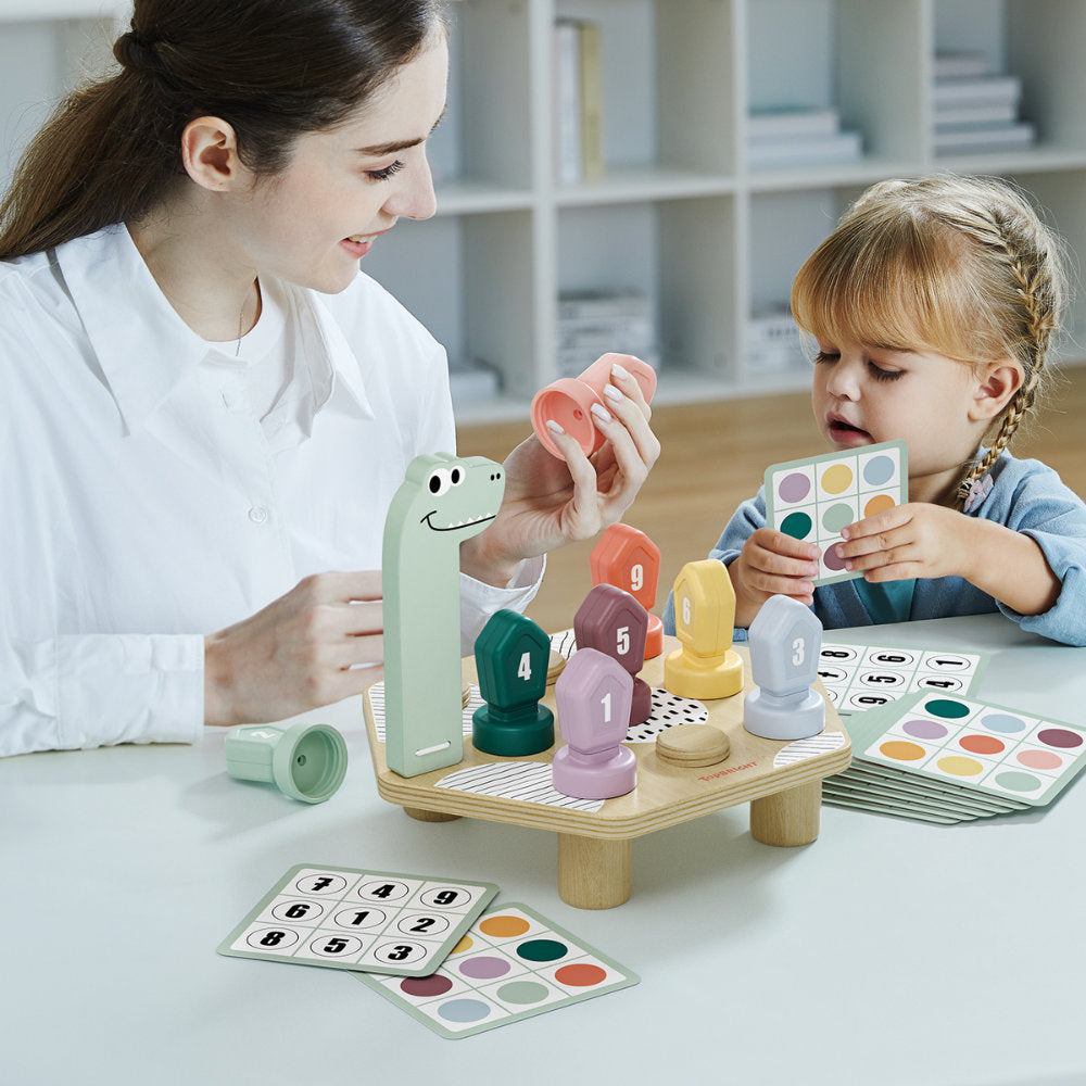 TopBright - Happy Dino Twist - Number & Colour Matching Activity Toy - 20pcs