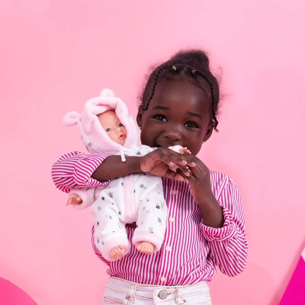 Llorens - Little Baby Girl Doll with Pink Outfit & Pacifier - 31cm