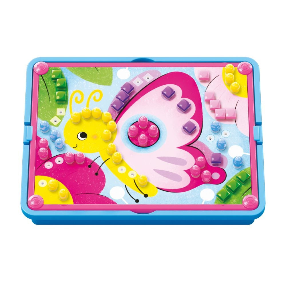 Quercetti - FantaColor Nature Peg Board Set - Mosaic Art Activity with Pattern Cards