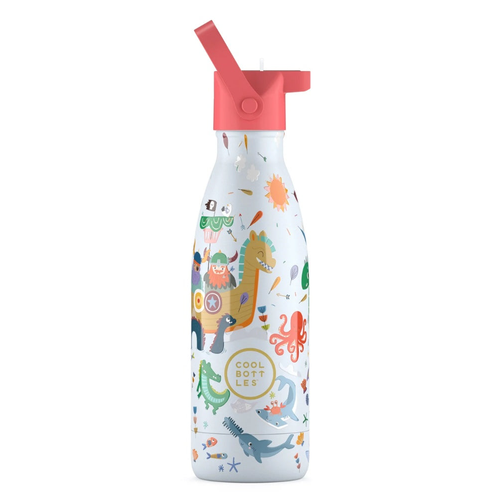 Cool Bottles - Kids Triple-Insulated Water Bottle - Brave Vikings 350ml