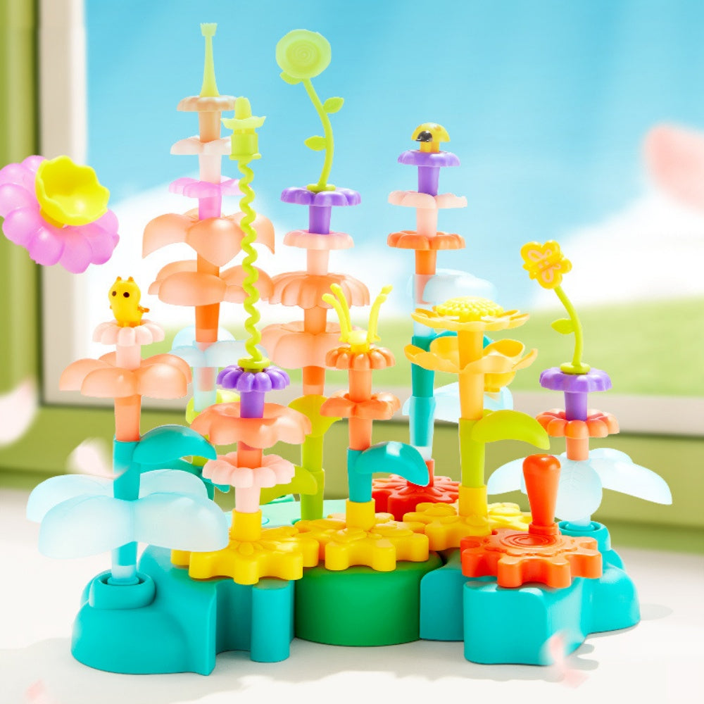 Mideer - Rotating Garden Puzzle Blocks with Spinning Gears - STEM Toy for Kids