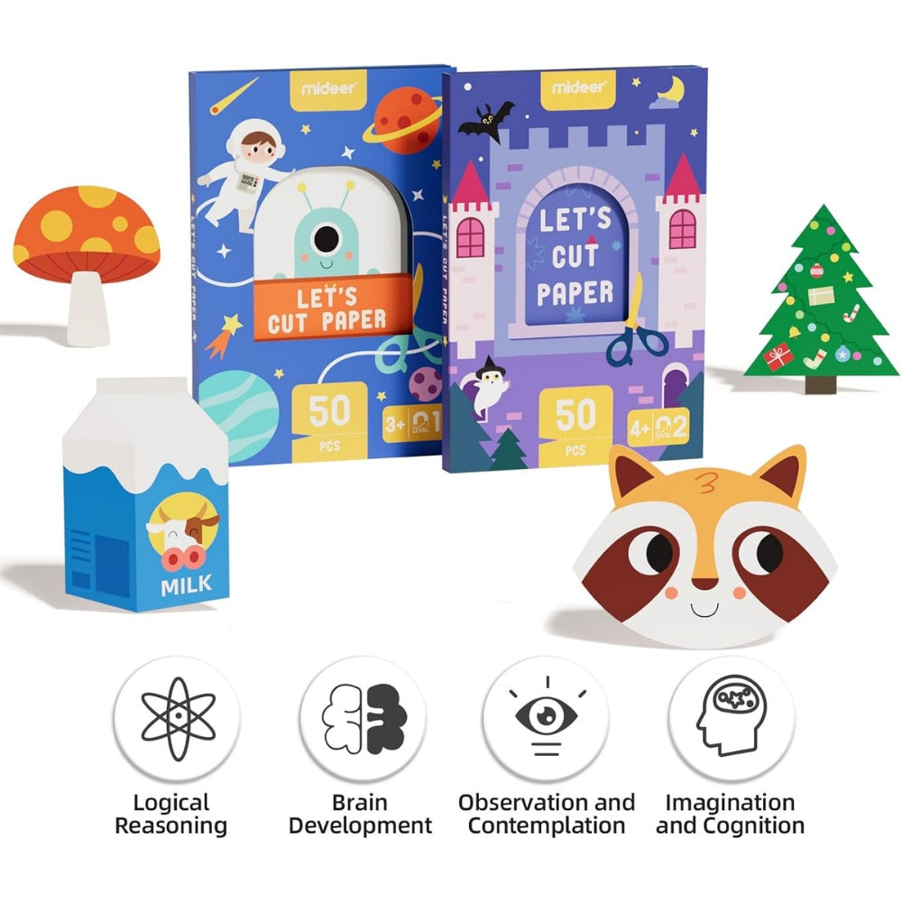 Mideer - Let's Cut Paper Arts & Crafts Kit: Intermediate Level