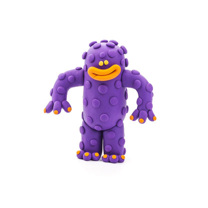 Hey Clay - Modelling Air-Dry Clay with Fun Interactive App - Hipster, Bigwig, Donut, Series Monsters, 6 cans
