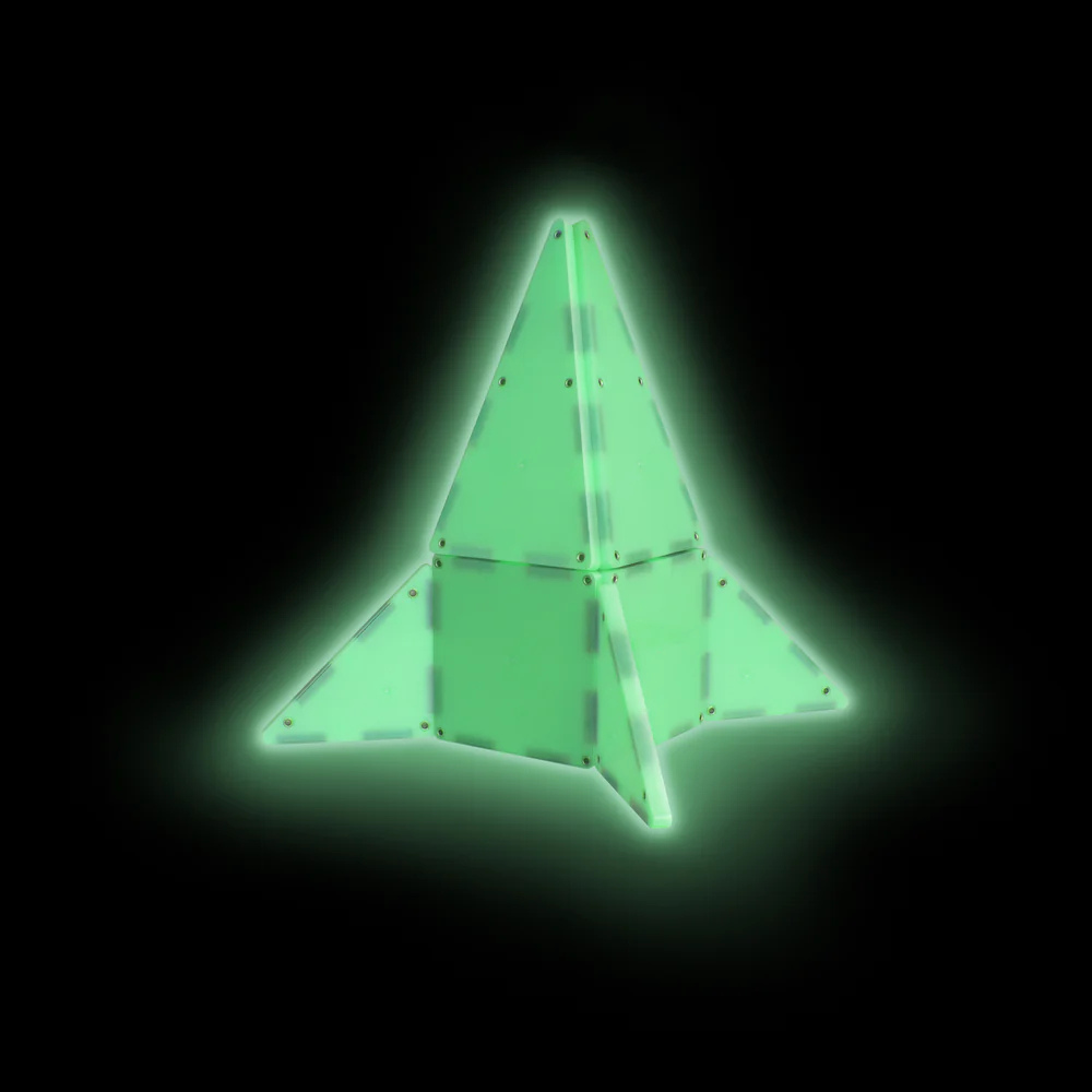 Magna-Tiles - Magnetic Construction Set - Glow Set - 16pcs