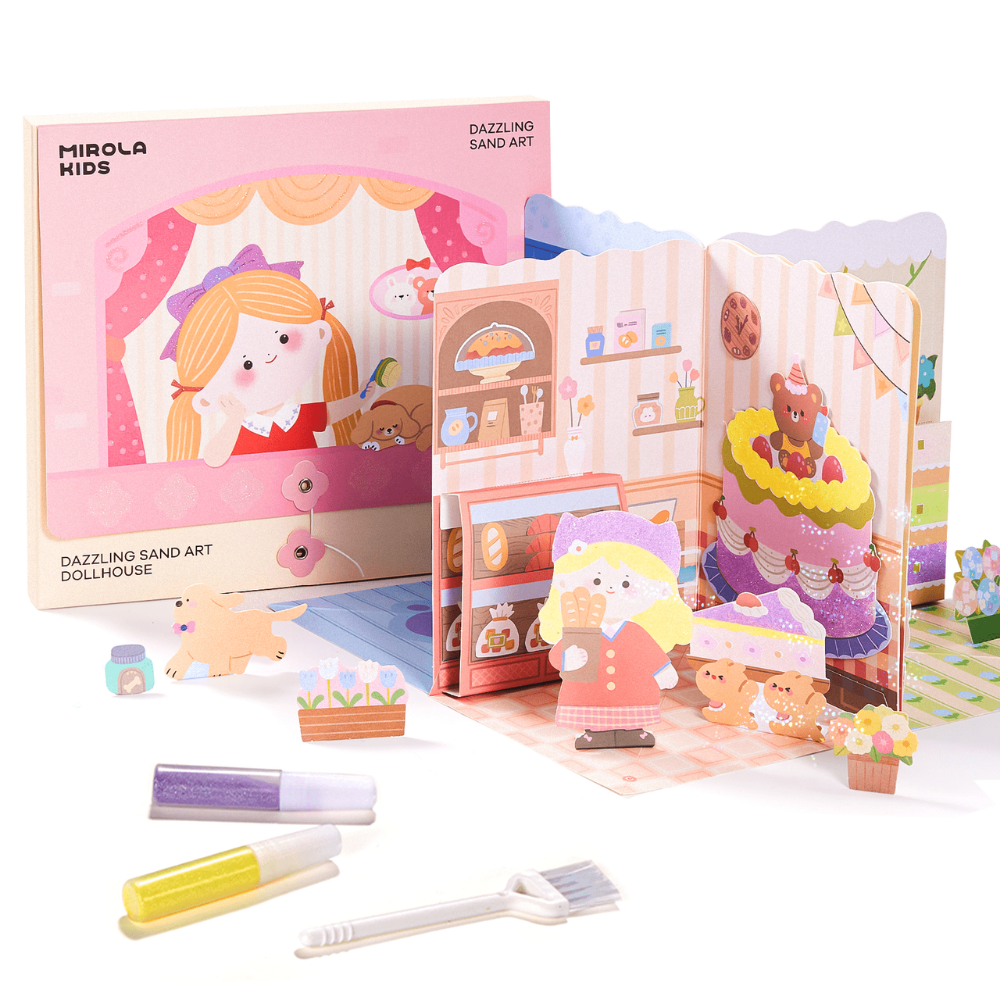 Jar Meló - Paper Craft Dollhouse & Glittery Sand Art Kit