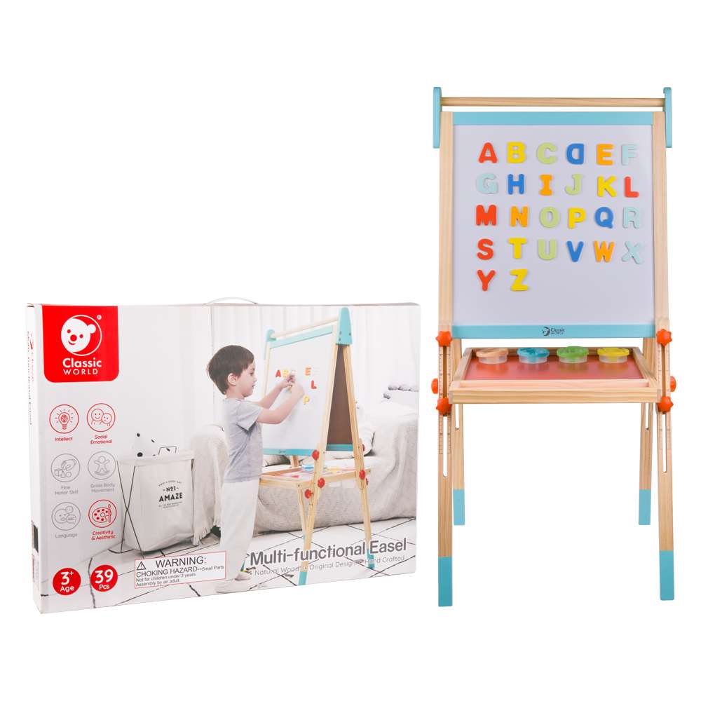 Classic World - Multi-Functional Art Easel & Blackboard - 54 x 45 x 113cm