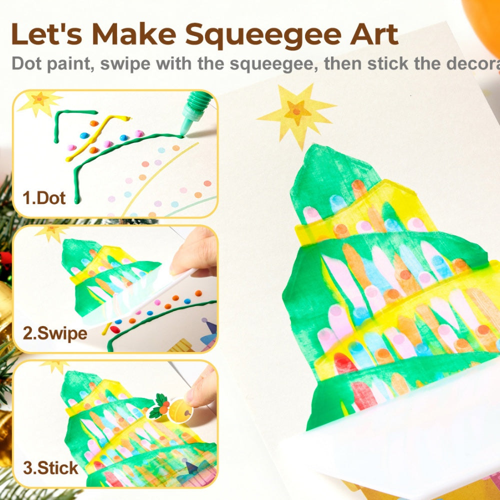 Jar Meló - Carnival Party - Squeegee Painting Arts and Crafts Kit for Kids