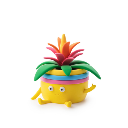 Hey Clay - Modelling Air-Dry Clay with Fun Interactive App - Plant Friends, 15 cans