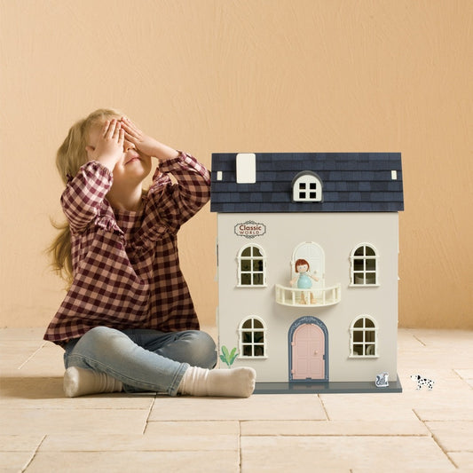 Classic World - Pretend & Play - Vintage Wooden Dollhouse - Motherhood