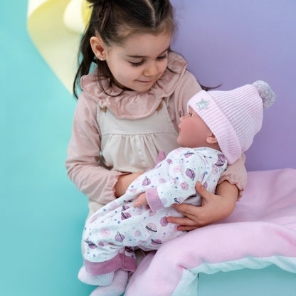 Llorens - Baby Girl Doll with Crying Mechanism, Clothing & Cushion: Heidi - 42cm