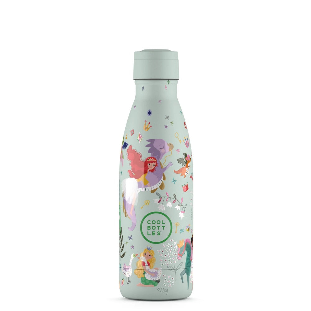 Cool Bottles - Kids Triple-Insulated Water Bottle - Princess Kingdom 350ml